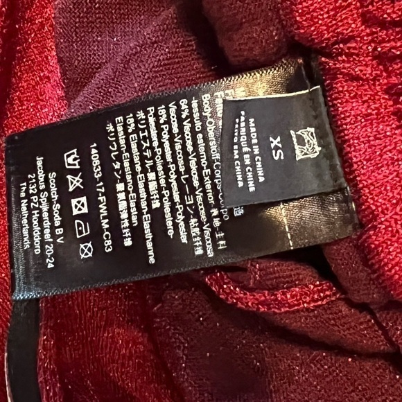 SCOTCH & SODA Y2K Metallic Sparkle Tuxedo Stripe Drawstring Lounge Track Pant XS - Picture 6 of 7